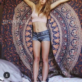 Large Peacock Mandala Tapestry Elephant Wall Tapestries Boho College Dorm Decor