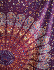 Wine Gypsy Mandala Tapestry Bohemian Twin Bedspread Hippy Wall Decor