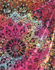 Indian Elephant Mandala Wall Hanging Tie Dye Large Star Ceiling Tapestry Queen Bedspread Closeup