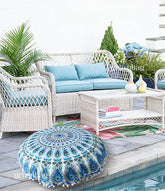 Mandala Floor Cushion Cover Turquoise Pillow Cover Cushion Kids Seating