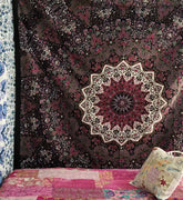 Star Tapestry Elephant Boho Mandala Hippy Wall Hanging Queen Bedspread