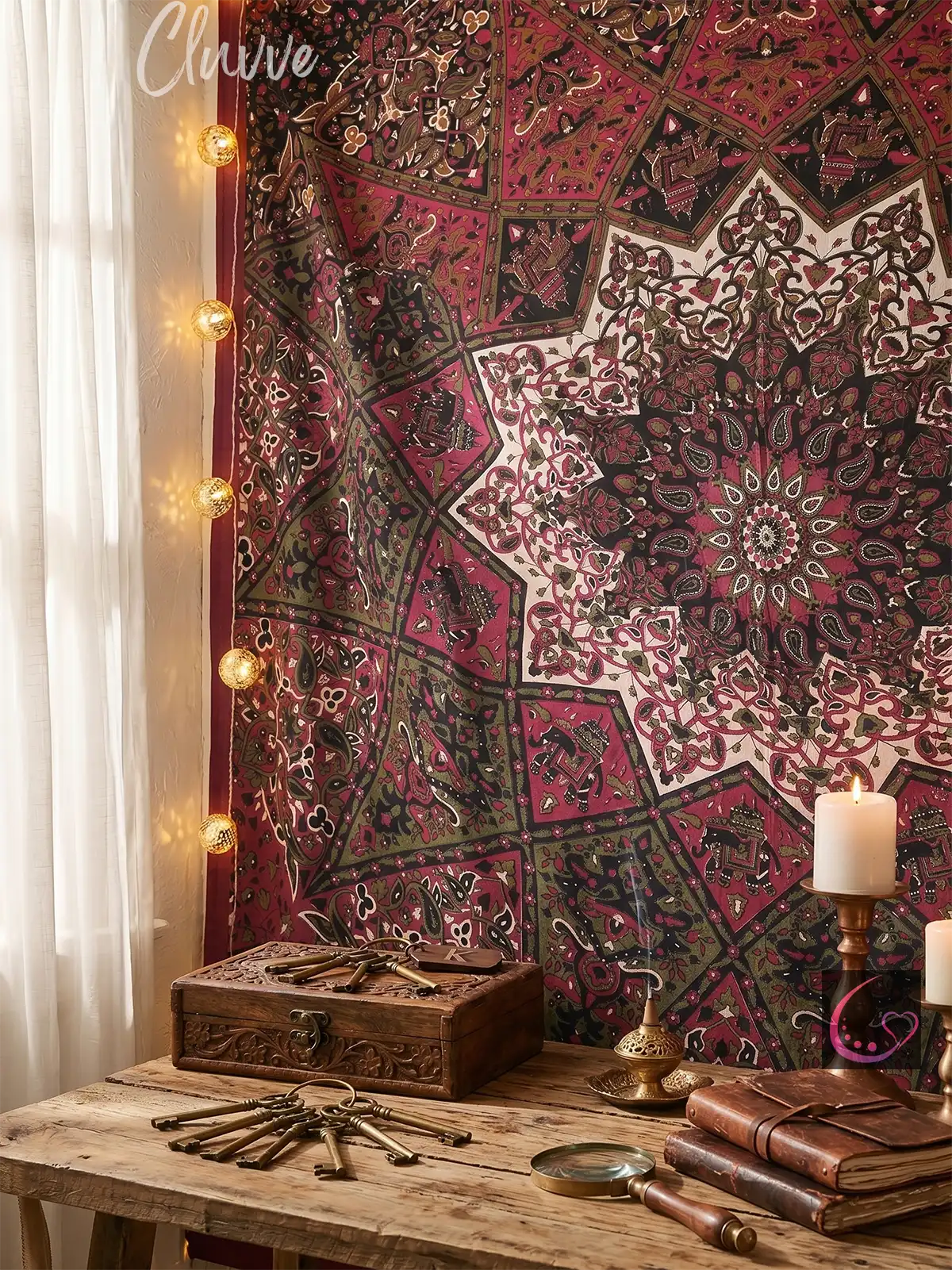 Bohemian Star Mandala Elephant Tapestry Boho Wall Hanging & Queen Bedspread