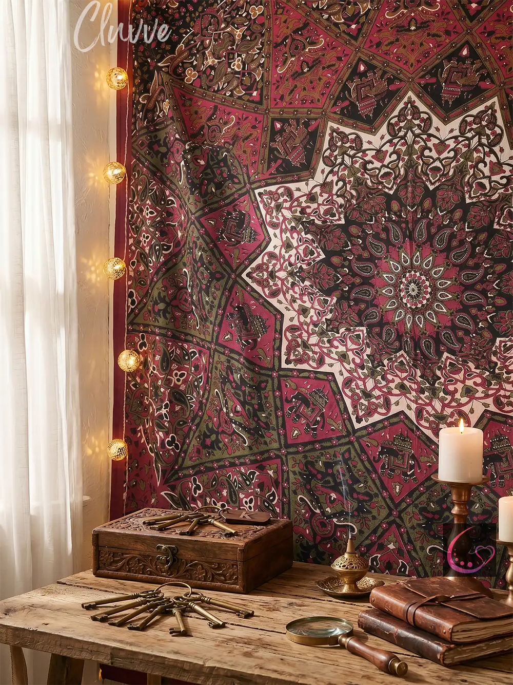 Bohemian Star Mandala Elephant Tapestry Boho Wall Hanging & Queen Bedspread