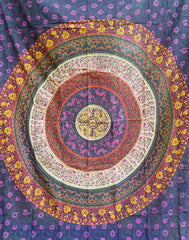 Chakra Boho Twin Tapestry Bohemian Bedsheet Hippie Wall Hanging Sofa Throw