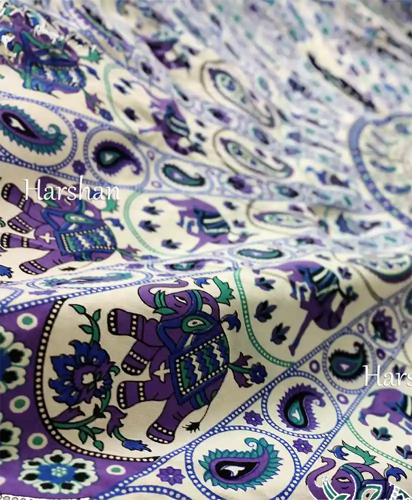 Elephant Mandala Tapestry Hippie Queen Bedspread Camel Bohemian Throw Closeup