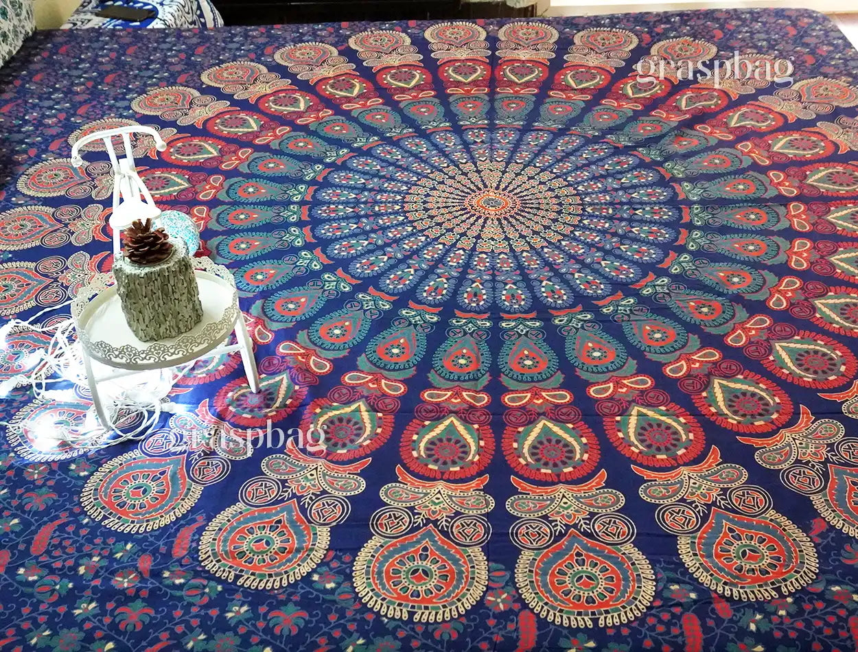 Hippie Mandala Tapestry Bohemian Queen Bedspread College Dorm Decor