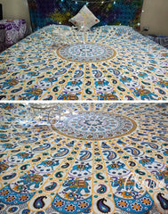 Indian Boho Elephant Tapestry Bedding Mandala Queen Bedspread Decor