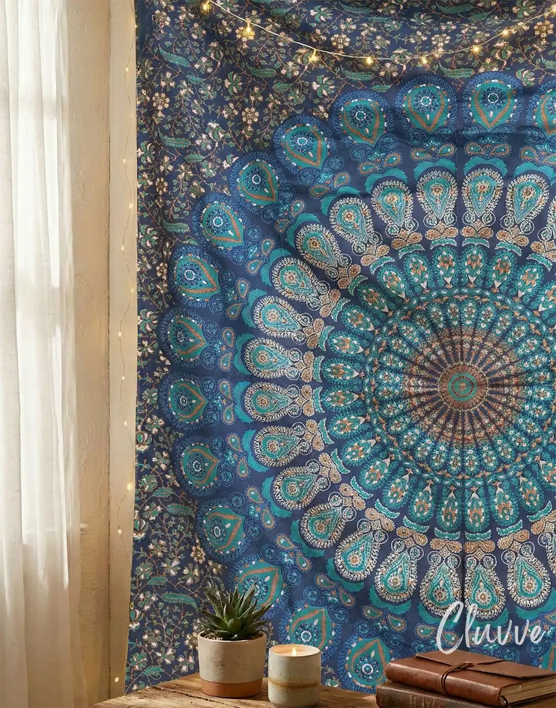 Indian Boho Mandala Tapestry Hippie Wall Hanging Twin Bedspread Throw Cluvve