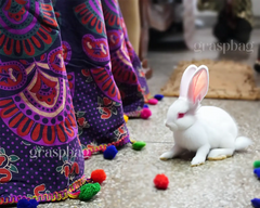 Purple Round Tapestry Mandala Table Cover Bohemian Sofa Throw Pom Pom Lace